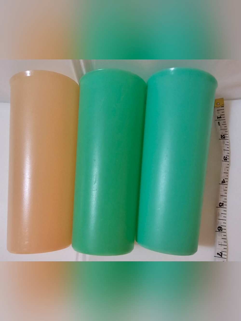 Set Of 3 vintage Tupperware tumblers, Pastel Colors